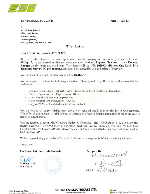 offer letter